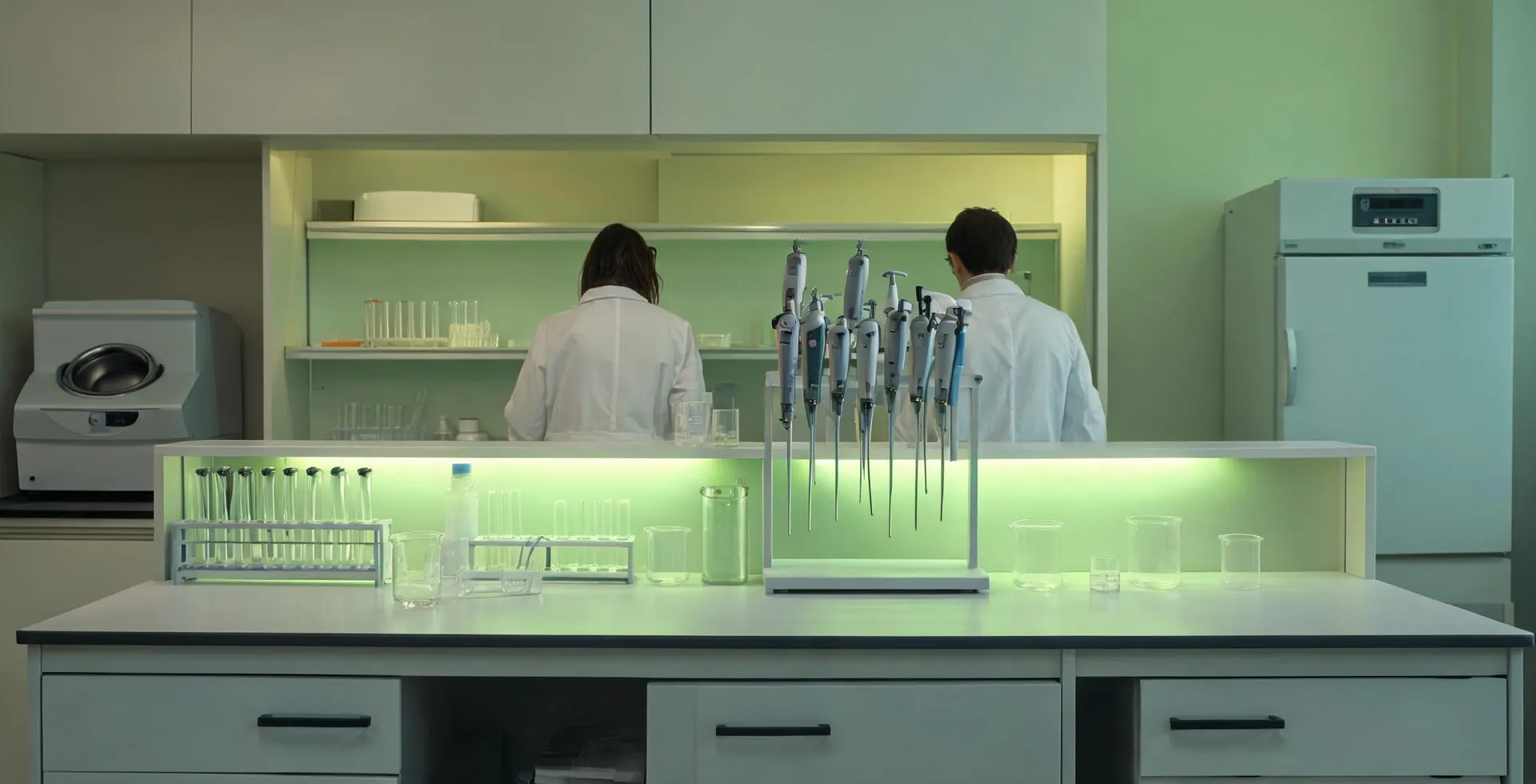 Eppendorf liquid handling and centrifugation laboratory bench